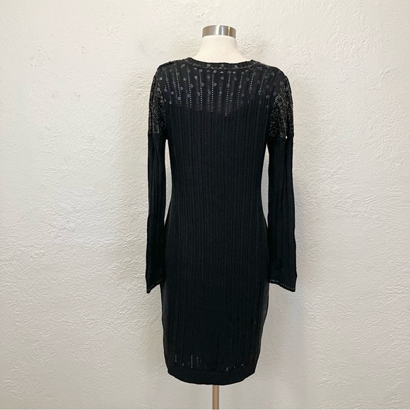 J. Peterman Small Sweater Dress Black Long Sleeve S - Picture 5 of 13